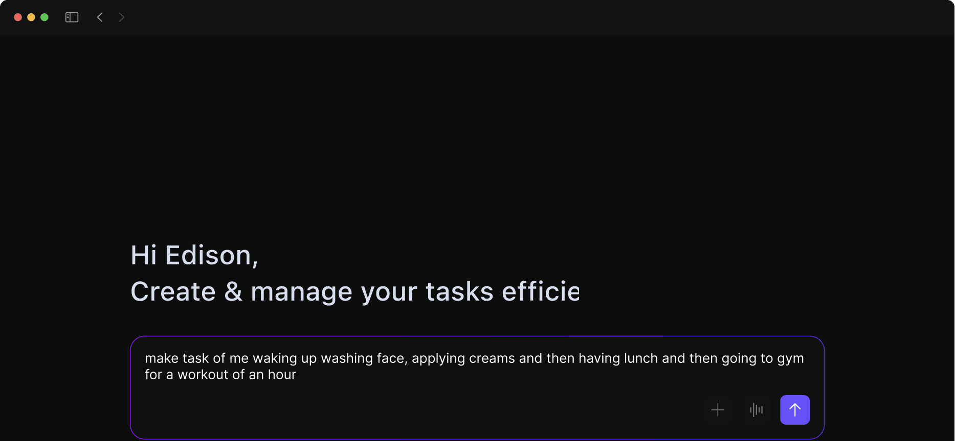AI assistant screenshot