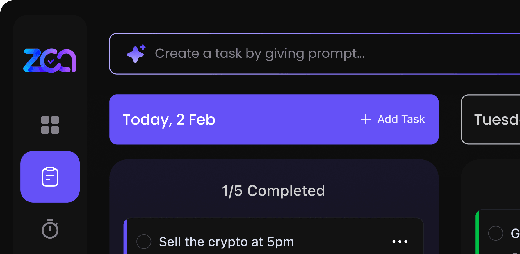Tasks app screenshot